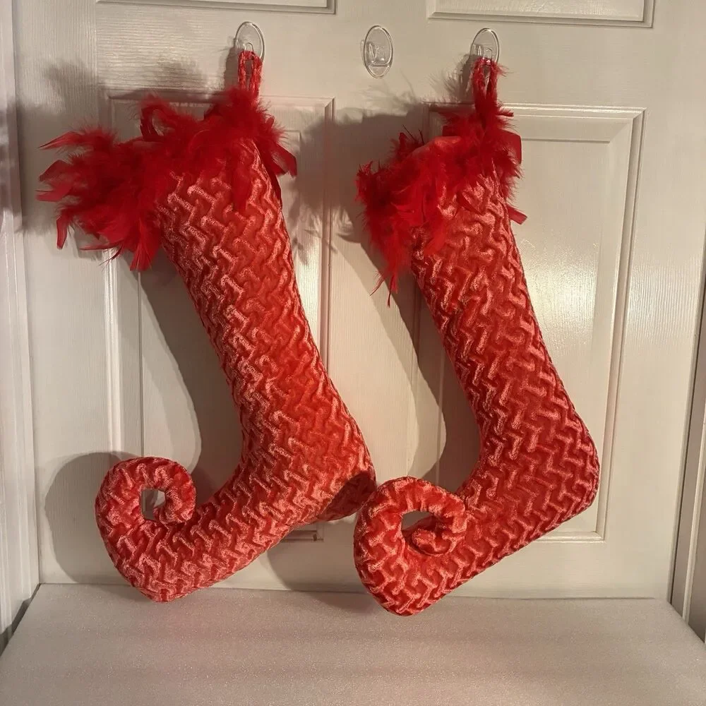 2 decorative Red Christmas Stocking 21